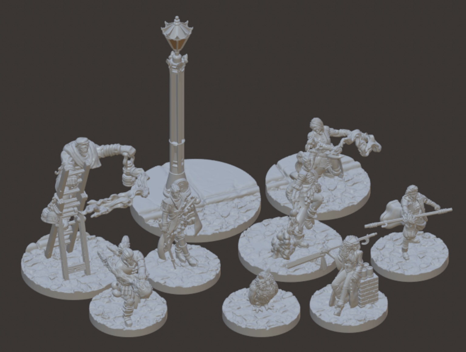 Lamplighters fanmade altered models STLs – Guild Ball Bench